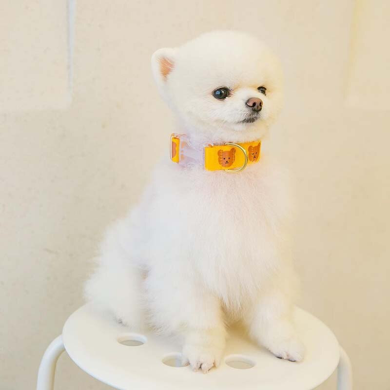 INS Lemmikloomatarbed Kass Koer Lemmik Karu Kaelarihm Tõmbeköis Armas kaelarihm Pehme ja vastupidav tõmbekoerte jalutusrihm Dekoratiivne koera kaelarihm