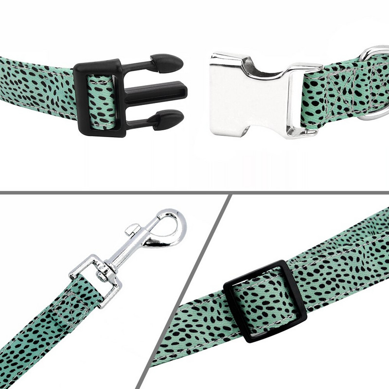 Σετ κολάρου και λουριών σκύλου, μαλακό ρυθμιζόμενο κολάρο σκύλου με πόρπη ασφαλείας, κολάρο κατοικίδιων ζώων για μικρούς μεσαίους μεγάλους σκύλους και γάτες μεγέθους 4