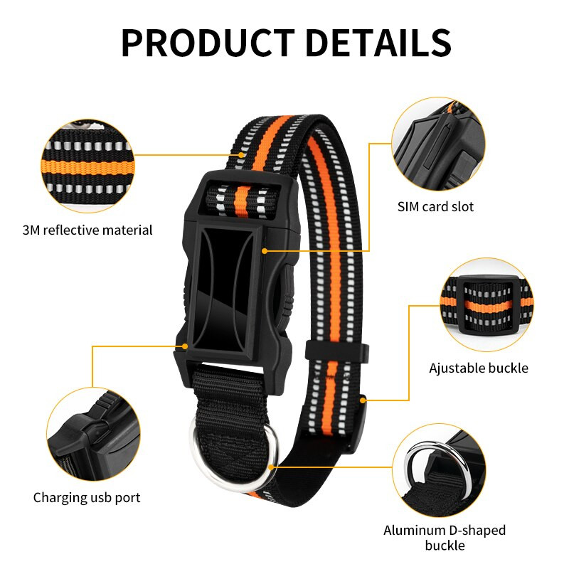 Smart Dog GPS Locator Pet Mini GPS-jälgija koos moodsa kaelarihmaga koerakassi reaalajas jälgimise vastase tasuta rakenduse platvormile