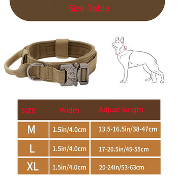 Military Tactical Dog Collar German Shepard Medium Large Dog Collars for Walking Training Duarable Dog Collar Control Handle