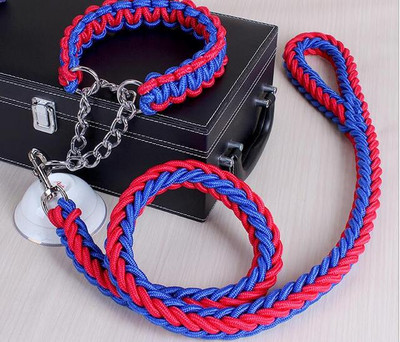 Paracord set povodnika za pse i ogrlice s dvostrukim nitima Povodci za kućne ljubimce Metalni P lanac Kopča Vučno uže za štene za male velike srednje pse