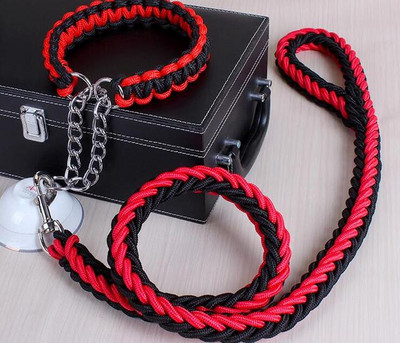 Paracord set povodnika za pse i ogrlice s dvostrukim nitima Povodci za kućne ljubimce Metalni P lanac Kopča Vučno uže za štene za male velike srednje pse