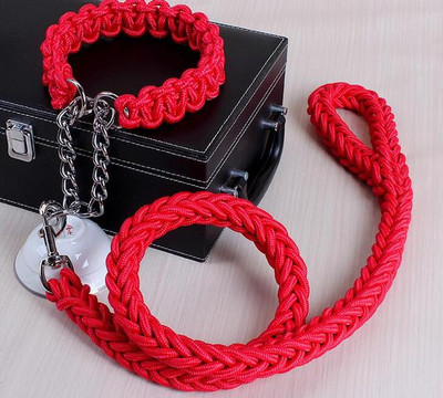Paracord set povodnika za pse i ogrlice s dvostrukim nitima Povodci za kućne ljubimce Metalni P lanac Kopča Vučno uže za štene za male velike srednje pse