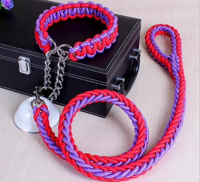 Paracord set povodnika za pse i ogrlice s dvostrukim nitima Povodci za kućne ljubimce Metalni P lanac Kopča Vučno uže za štene za male velike srednje pse