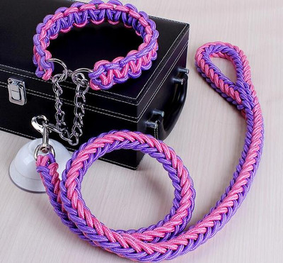 Paracord set povodnika za pse i ogrlice s dvostrukim nitima Povodci za kućne ljubimce Metalni P lanac Kopča Vučno uže za štene za male velike srednje pse