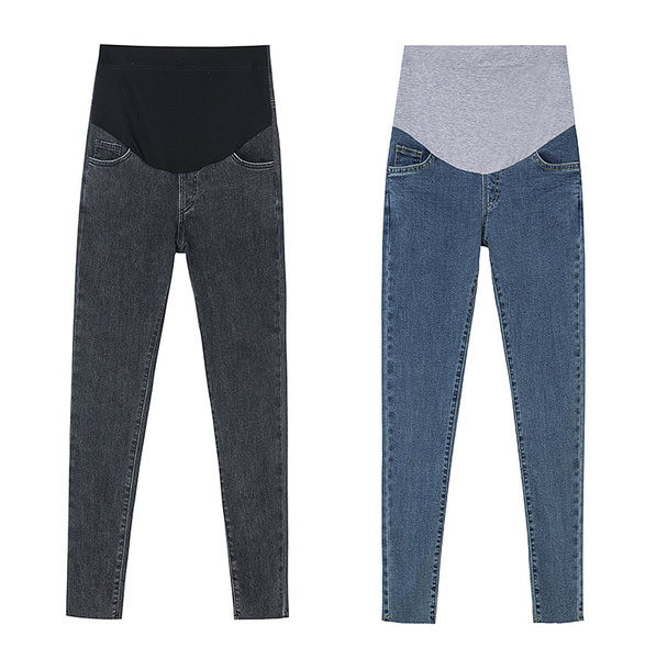 Liibuvad kõrge vöökohaga taskuga rasedaksad