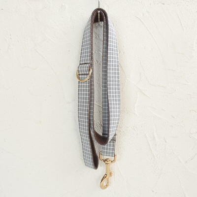 Personalizirana ogrlica za pse Prilagođena ogrlica za kućne ljubimce Besplatno graviranje identifikacijske oznake s imenom Dodatak za kućnog ljubimca Smeđe bijeli karirani ogrlica za štene Set uzica