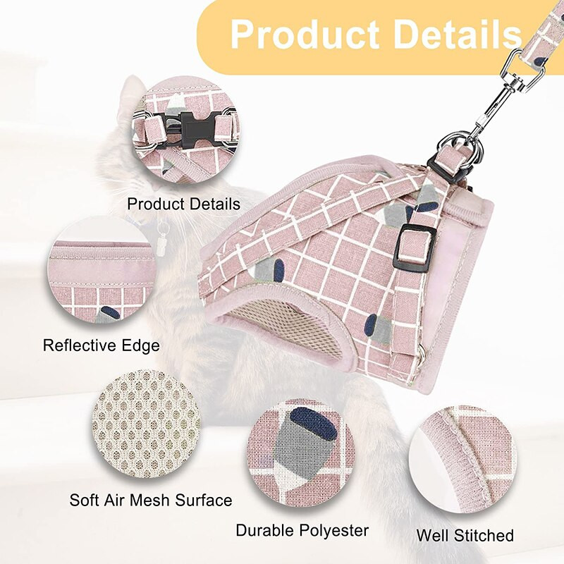 Светлоотразяващ колан за кучета Комплект каишка Дишаща мрежеста регулируема жилетка за малки и средни кучета Колани за домашни любимци Въжета за сцепление Консумативи