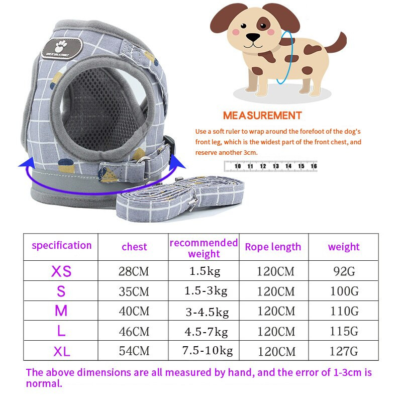 Светлоотразяващ колан за кучета Комплект каишка Дишаща мрежеста регулируема жилетка за малки и средни кучета Колани за домашни любимци Въжета за сцепление Консумативи