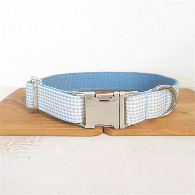 Εξατομικευμένο κολάρο σκύλου Προσαρμοσμένα περιλαίμια για κατοικίδια Χαρακτική ετικέτα ταυτότητας για κατοικίδια Αξεσουάρ για κατοικίδια Καρό Σετ λουριών κολάρα κουταβιού Προμήθεια