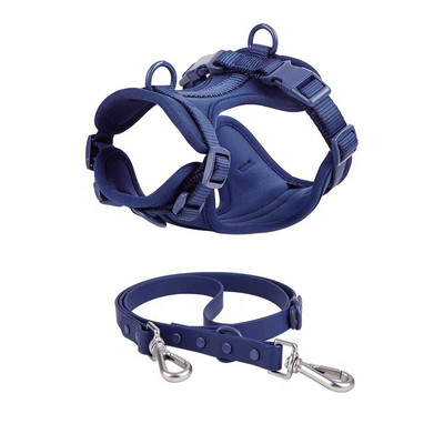 Πολυτελές αναπνεύσιμο σετ λουριών και λουριών για σκύλους κατοικίδιων ζώων Ρυθμιζόμενο κολάρο Macaron Διχτυωτό ιμάντα στήθους Μεσαίου μεγέθους Αξεσουάρ προμήθειες για σκύλους