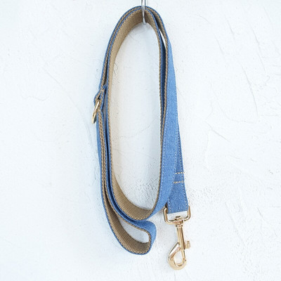 Zgarda personalizata pentru animale de companie Placuta de identificare personalizata Eticheta de identificare Ajustabila cu gravura gratuita din fibra de jeans maro Gulerele pentru caini pentru pisica Set de lesa de plumb