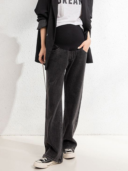 Γυναικείο casual παντελόνι για εγκύους - ψηλόμεσο