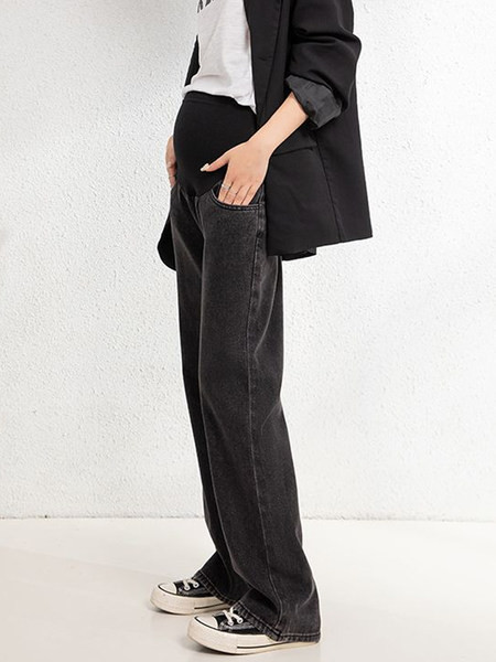 Γυναικείο casual παντελόνι για εγκύους - ψηλόμεσο