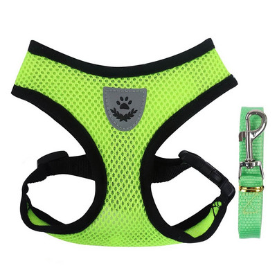 Регулируем колан, жилетка, повод за ходене, каишка с щипка за кученца, нашийник, полиестерна мрежа, колан за малки, средни котки, кучета
