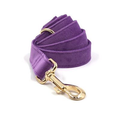 Μωβ βελούδινη ζώνη για μικρά σκυλιά Κορίτσι Προσωποποιημένο όνομα Μαλακό κολάρο κουταβιού και σετ λουριών Ρυθμιζόμενο λουρί για κατοικίδια με προστασία διαφυγής