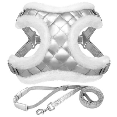 Talvine karvased väikese koera rakmed jalutusrihma komplekt, soe lemmiklooma rinnarihm, polsterdatud koera kassi sfinksi rakmete vest väikestele keskmistele koertele kassidele