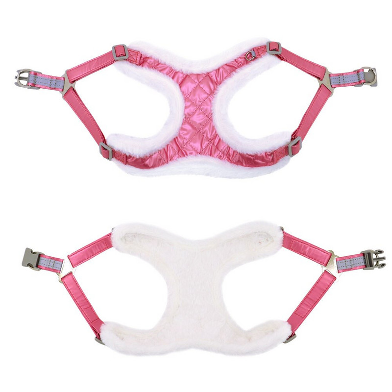 Talvine karvased väikese koera rakmed jalutusrihma komplekt, soe lemmiklooma rinnarihm, polsterdatud koera kassi sfinksi rakmete vest väikestele keskmistele koertele kassidele