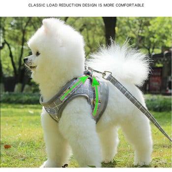 Nylon Puppy Harness Αναπνεύσιμο γιλέκο με λουρί για σκύλους αντανακλαστικό για μικρά σκυλιά λουρί στήθους γαλλικό μπουλντόγκ γιακά κατοικίδιων ζώων