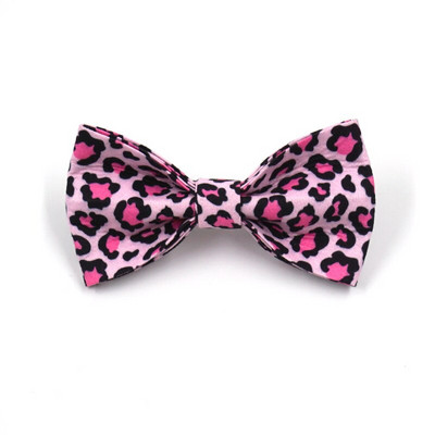 Ružičasti pojas za pse s leopardom za pse djevojčice Personalizirana ogrlica za kućne ljubimce s ugraviranim imenom i sigurnosnim metalnim kopčama Komplet pojaseva za pse s leptir mašnom