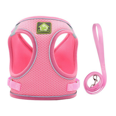 Lemmikloomarakmete jalutusrihma komplekt tõmbamata, pehmest võrgust helkur, põgenemiskindel väikese koera kassi vest, reguleeritav õues kutsika kassipojale küülikule