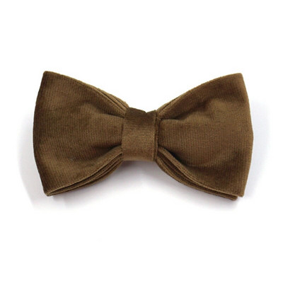 Pruunist sametist lemmiklooma kaelarihm koertele Isikupärastatud ID Bowtie koera kaelarihm kakakotiga Luksuslikud kuldsed metallpandlad lemmikloomatarbed