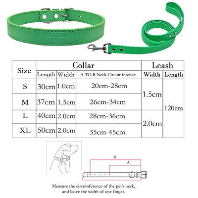 Set de lesă pentru zgarda de câine din piele moale PU, pentru pisică, buldog, labrador, cățeluș pentru animale de companie, pentru câini mici, mijlocii mari, set de lesă