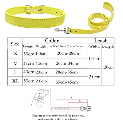Set de lesă pentru zgarda de câine din piele moale PU, pentru pisică, buldog, labrador, cățeluș pentru animale de companie, pentru câini mici, mijlocii mari, set de lesă