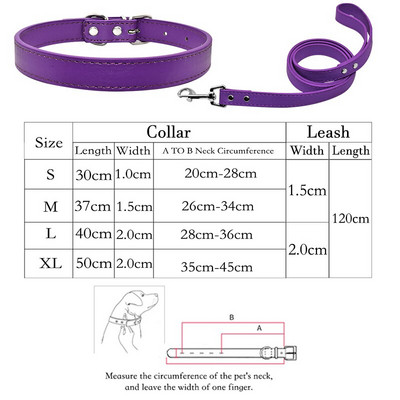 Set de lesă pentru zgarda de câine din piele moale PU, pentru pisică, buldog, labrador, cățeluș pentru animale de companie, pentru câini mici, mijlocii mari, set de lesă