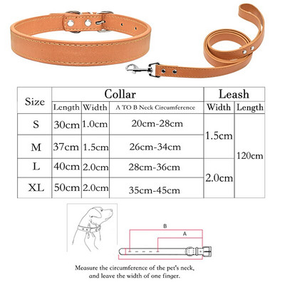 Set de lesă pentru zgarda de câine din piele moale PU, pentru pisică, buldog, labrador, cățeluș pentru animale de companie, pentru câini mici, mijlocii mari, set de lesă
