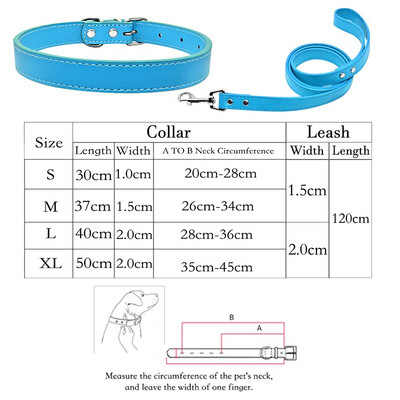 Set de lesă pentru zgarda de câine din piele moale PU, pentru pisică, buldog, labrador, cățeluș pentru animale de companie, pentru câini mici, mijlocii mari, set de lesă