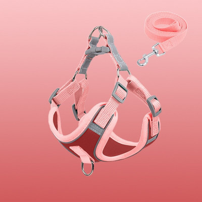 Λουρί σκύλου με σετ λουριών Ανακλαστικά περιλαίμια για τρέξιμο για σκύλους χωρίς τράβηγμα σε εξωτερικό χώρο Ταξίδι κατοικίδιο ζώο λουρί γιλέκο για μικρά σκυλιά