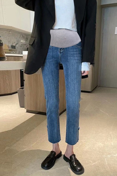 Dámske rifle pre tehotné ženy - s rozparkom