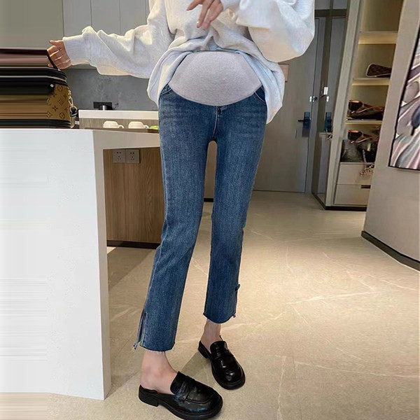 Dámske rifle pre tehotné ženy - s rozparkom