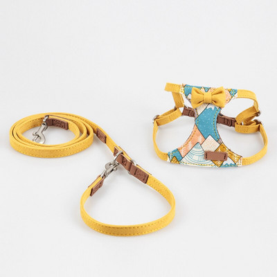 Σετ λουριών και λουριών για κουτάβι Μόδα λουριά γιλέκων για μικρούς μεσαίους σκύλους Yorkie Husky Poodle Walking Mascotas Lead Chain