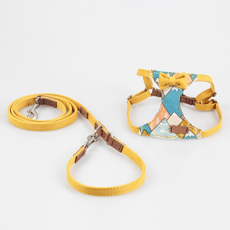Σετ λουριών και λουριών για κουτάβι Μόδα λουριά γιλέκων για μικρούς μεσαίους σκύλους Yorkie Husky Poodle Walking Mascotas Lead Chain