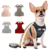 Pigesni čihuahua šuniukų šunų liemenių pakinktai ir pavadėlio rinkinys Reguliuojami petnešėliai mažiems šunims Pinčerių Jorkšyro talismanai