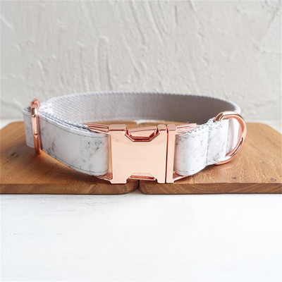 Εξατομικευμένο κολάρο κατοικίδιων με λευκό μάρμαρο Προσαρμοσμένο σετ λουριών για κολάρα σκύλου Προσαρμοσμένο σετ ετικέτας ταυτότητας κουταβιού Ρυθμιζόμενο αξεσουάρ γάτας