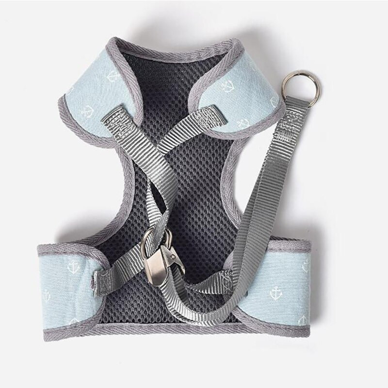 Комплект каишки за кучешки колани Кучета Котешки колани Жилетка Панделка Кученце Каишка за гърди със звънчета Мопс Чихуахуа Булдог Повод за ходене Каишка