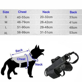 Tactical Dog Harness Military No Pull Pet Harness Vest for Medium Large Dog Training Πεζοπορία Molle λουριά σκύλου με θήκες