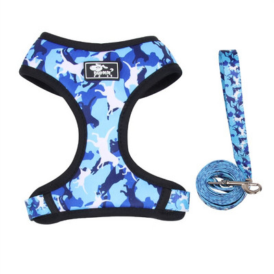 Камуфлажни колани за домашни любимци френски булдог Комплект каишка за яка
