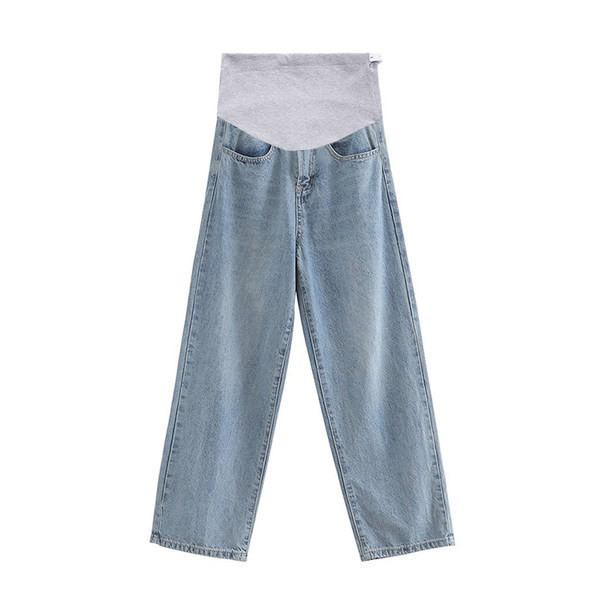 Pantaloni largi de dama pentru gravide - cu buzunar