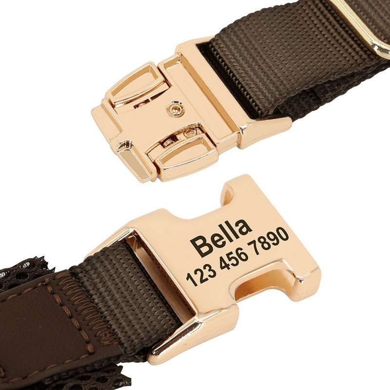 Set personalizat de lesă pentru ham pentru câini, căptușit moale, vestă pentru câini, hamuri, personalizate gratuite, pentru identificarea animalelor de companie, cu frânghie de plumb, pentru câini, pug