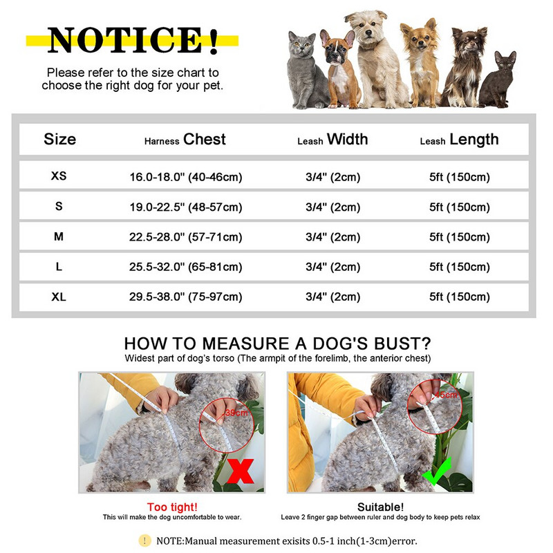 Set personalizat de lesă pentru ham pentru câini, căptușit moale, vestă pentru câini, hamuri, personalizate gratuite, pentru identificarea animalelor de companie, cu frânghie de plumb, pentru câini, pug