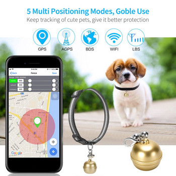 Водоустойчив интелигентен GPS проследяващ нашийник Локатор за домашни любимци Универсален IP67 мини проследяване за котки и кучета Позициониращ тракер Локиране
