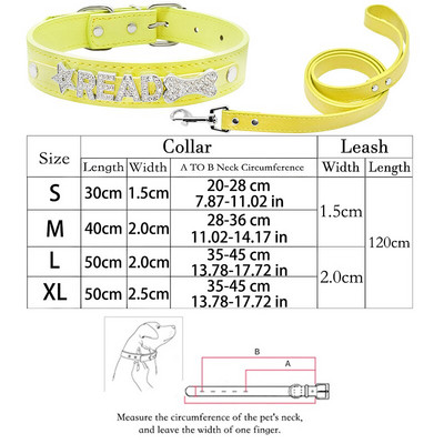 Προσαρμοσμένο Όνομα Bling Σετ λουριών κολάρου σκύλου γάτας Εξατομικευμένο σετ λουριών με όνομα στρας Δερμάτινο κολάρο σκύλου για κατοικίδιο για μικρό μεσαίο μεγάλο κολάρο σκύλου