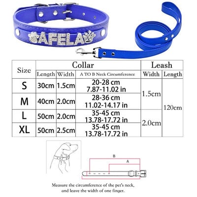 Προσαρμοσμένο Όνομα Bling Σετ λουριών κολάρου σκύλου γάτας Εξατομικευμένο σετ λουριών με όνομα στρας Δερμάτινο κολάρο σκύλου για κατοικίδιο για μικρό μεσαίο μεγάλο κολάρο σκύλου