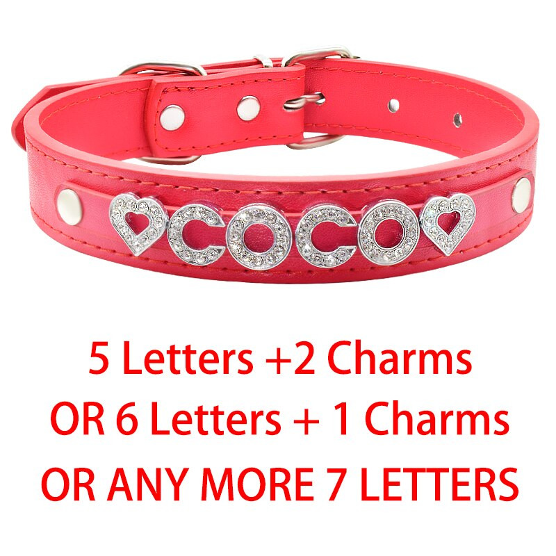Προσαρμοσμένο Όνομα Bling Σετ λουριών κολάρου σκύλου γάτας Εξατομικευμένο σετ λουριών με όνομα στρας Δερμάτινο κολάρο σκύλου για κατοικίδιο για μικρό μεσαίο μεγάλο κολάρο σκύλου