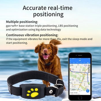 Σκύλοι Γάτες GPS Tracking Pet GPS Tracker Collar Anti-Lost Συσκευή εντοπισμού παρακολούθησης σε πραγματικό χρόνο Συσκευή κολάρα κατοικίδιων με μικρόφωνο Δωρεάν εφαρμογή