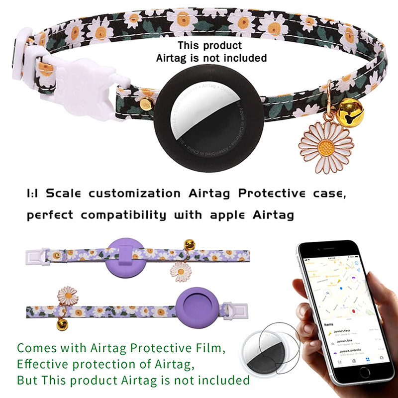 Pentru husă Airtag, câine, pisică, clopoțel, huse din silicon, husă de protecție pentru căutarea GPS, husă pentru airtag tracker, articole pentru animale de companie